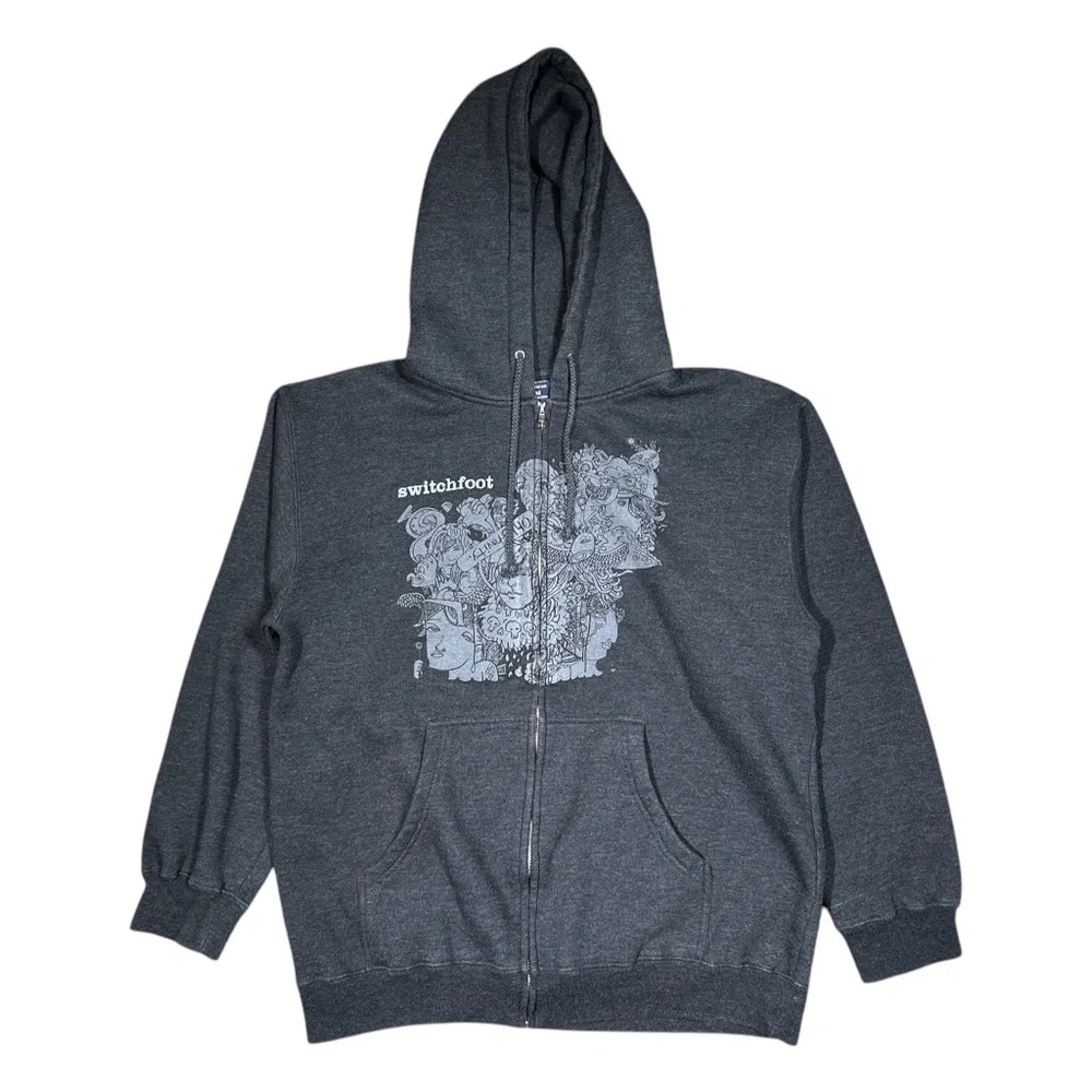 Vintage Y2K Switchfoot Oh! Gravity 2006 Album Rock Band Zip Hoodie Mens Medium